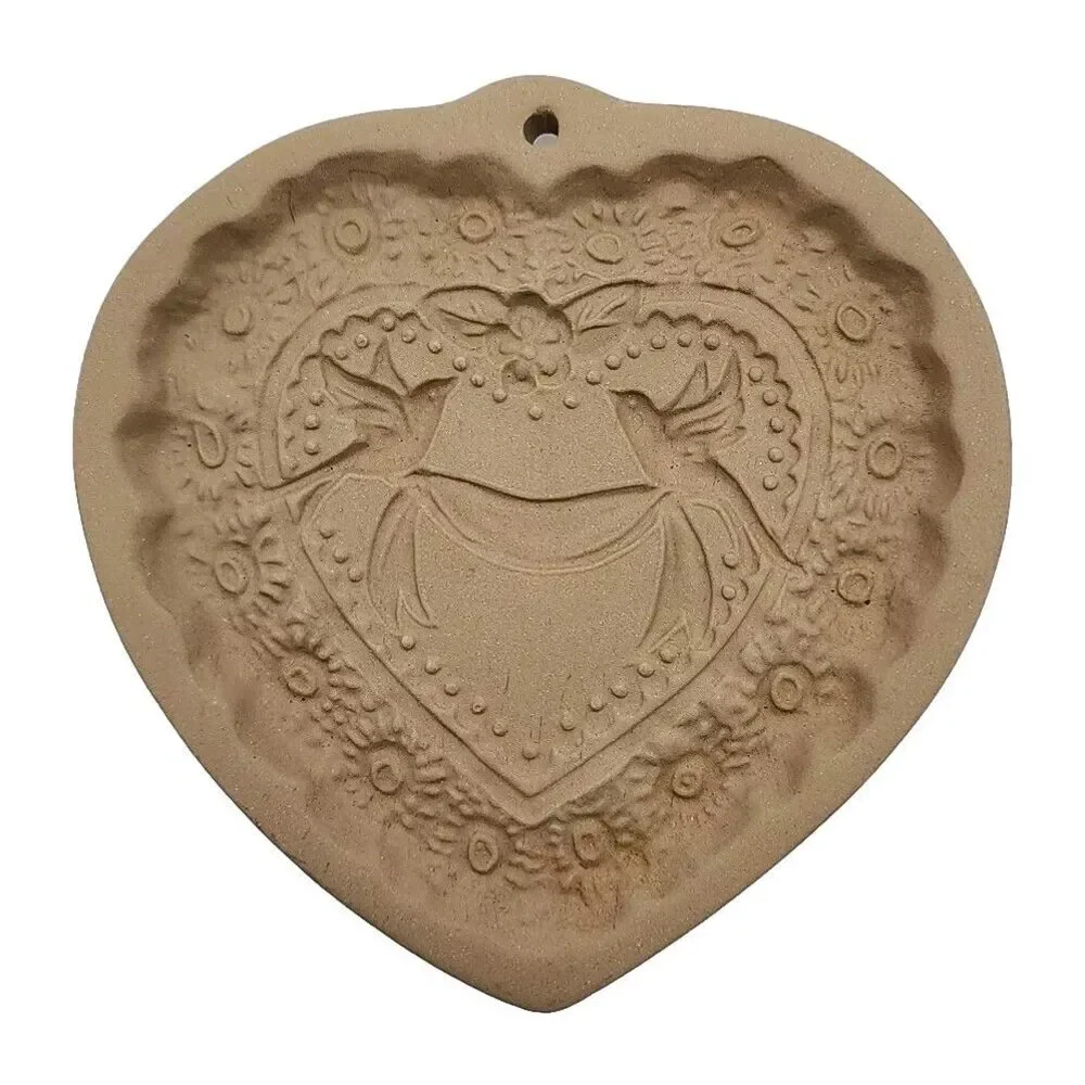 Stoneware Cookie Molds Lot 4:  Brown Bag, Pampered Chef, World Market